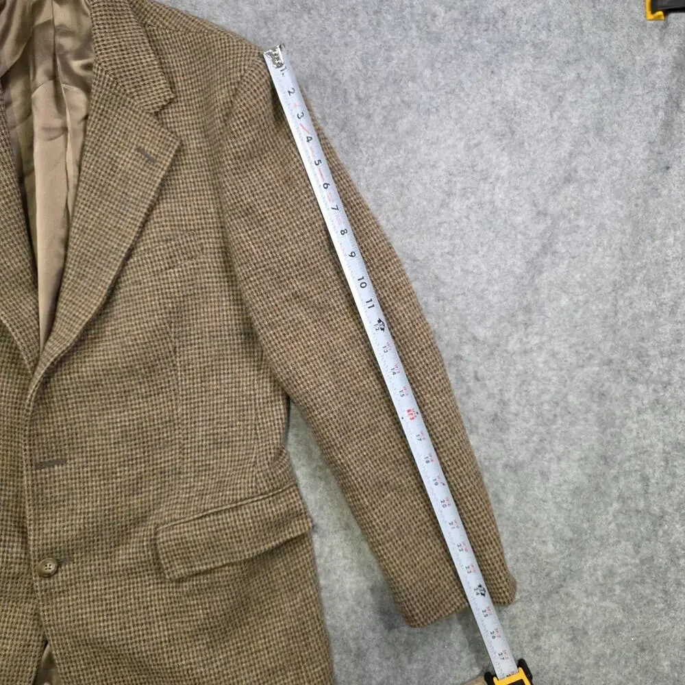 Vintage Polo Ralph Lauren Blazer Sport Coat Mens 41 Brown Tweed Check‎ USA 80s